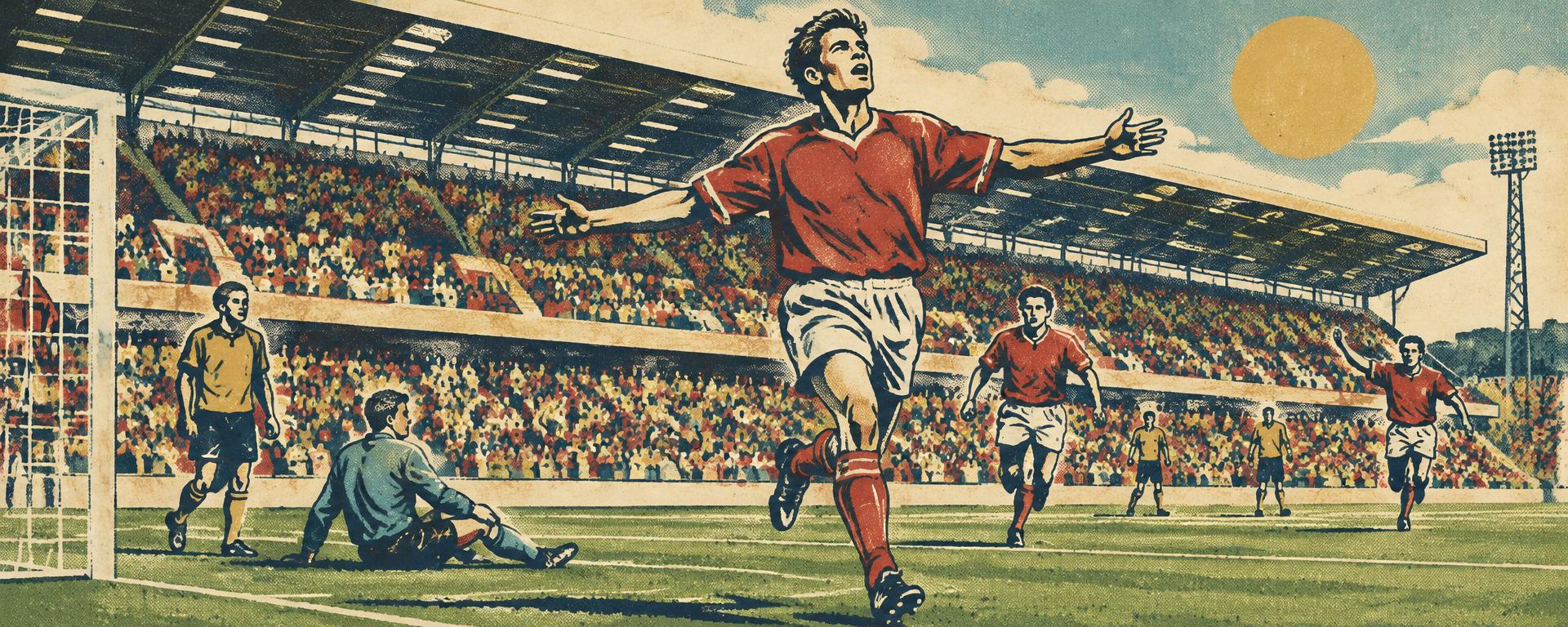 Matchday illustration from the 1990s
