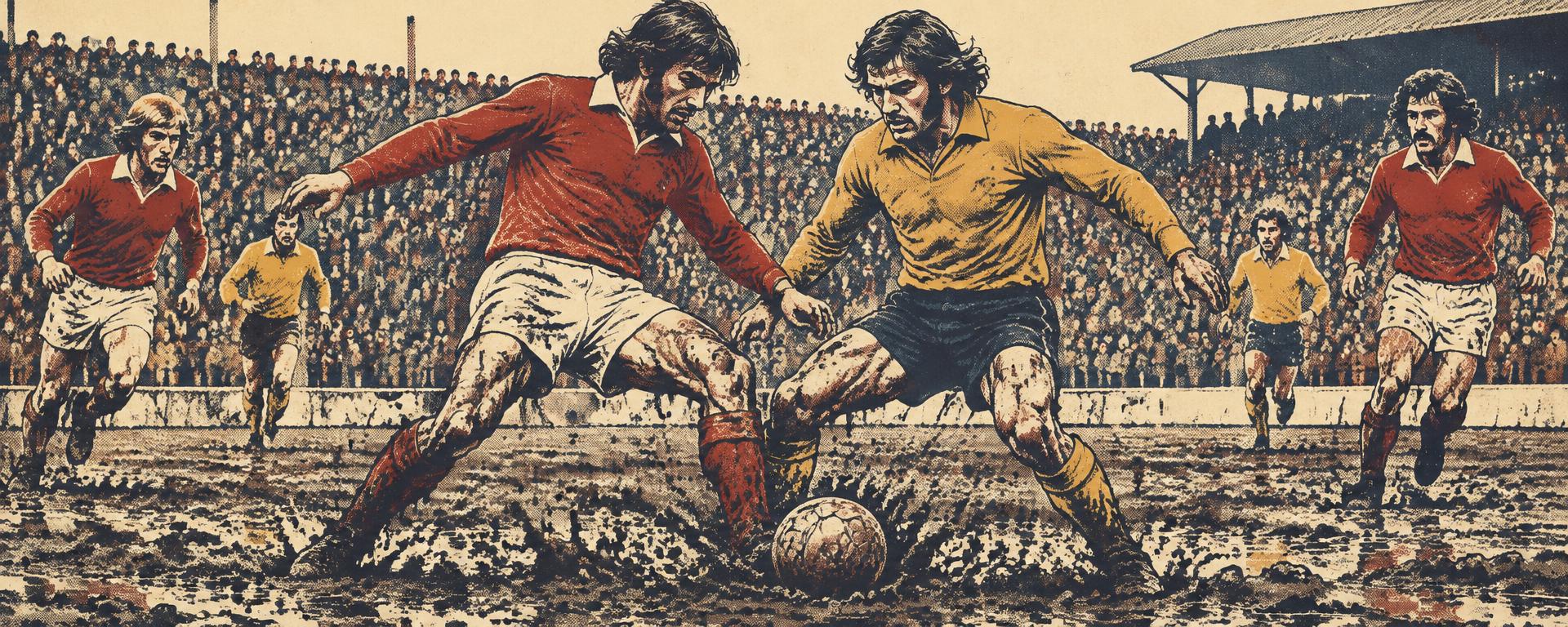 Matchday illustration from the 1970s